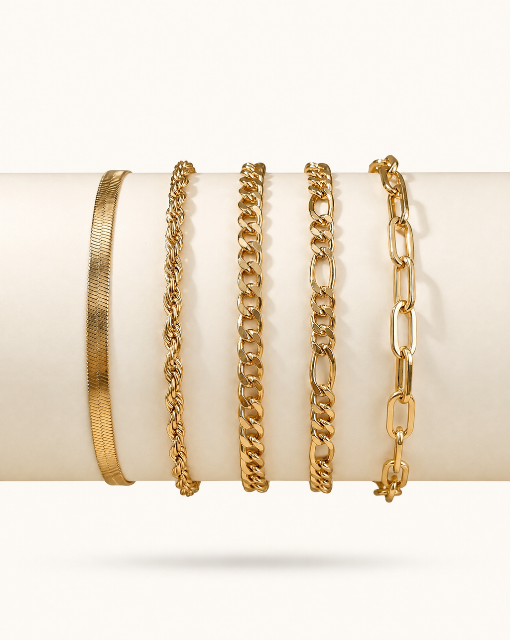 Cinq Lueurs Doré – Confezione da 5 bracciali